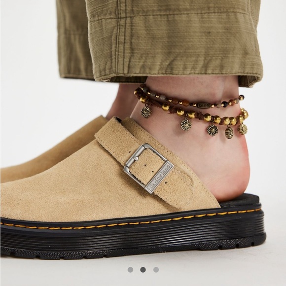 DR MARTENS BROOKLIN MULES LIGHT TAN CANVAS - Picture 3 of 3